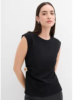 Topp av krepp med pyntespenne, bonprix