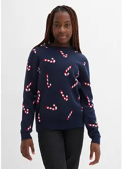 Finstrikket genser med julemotiv, bonprix