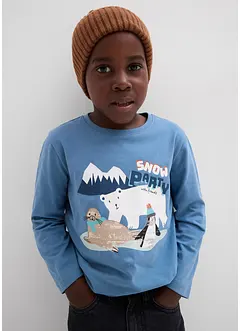 Langermet topp med økologisk bomull (3-pack), bonprix