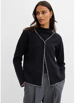 Cardigan i ullmiks med kontrastfargede detaljer, bonprix