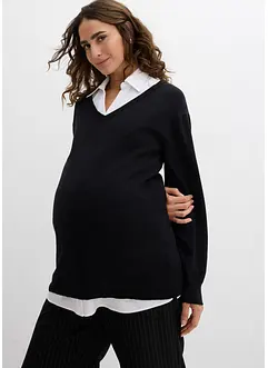 Sett med mammagenser og ermeløs skjorte i økologisk bomull, bonprix