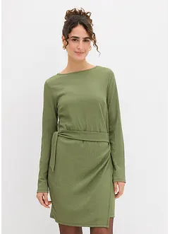 Trikotkjole i barcrepe, bonprix