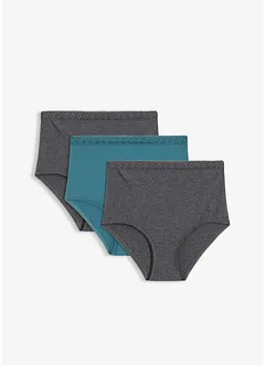 High Waist-truse med bomull (3-pack), bonprix