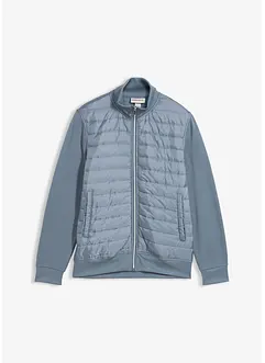 Sweatjakke i materialmiks, bonprix