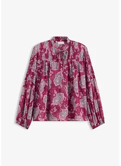 Tunika i sateng med biser, bonprix