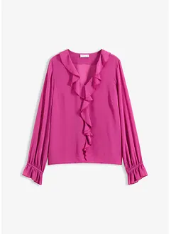 Bluse med volanger, bonprix