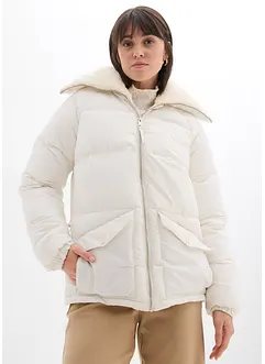 Vattert jakke med pilékrage, bonprix