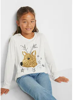 Langermet topp i 100% økologisk bomull, bonprix