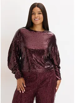 Langermet paljettopp, bonprix