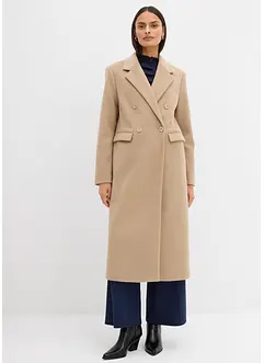 Dobbeltspent kåpe med ull-look, bonprix