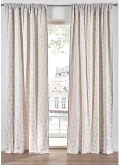 Jacquardvevd gardin i økologisk bomull (1-pack), bonprix