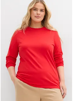 Langermet topp med økologisk bomull (2-pack), bonprix