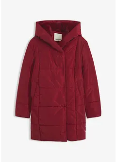 Vattert jakke med fuskepels, bonprix