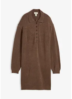 Kort strikkekjole med knappestolpe, bonprix