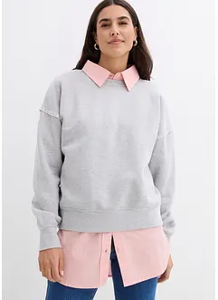Oversized sweatshirt i bomullsmiks, bonprix