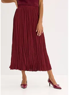 Krinklet satengskjørt, bonprix