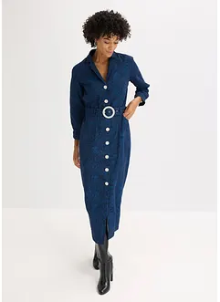 Twillkjole med belte (2-delt sett), bonprix