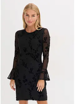 Minikjole med mesh, bonprix