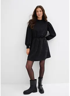 Glitterkjole i formstabilt interlockmateriale, bonprix