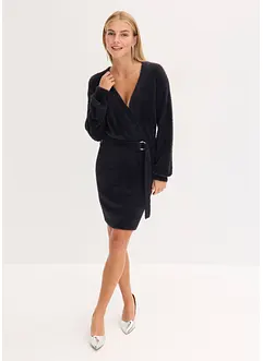 Strikket kjole i smal modell med accessoir, bonprix