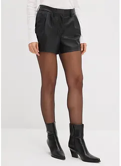 Kort shorts i imitert skinn, bonprix