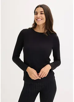 Varmende topp i lett materiale med lange ermer, bonprix