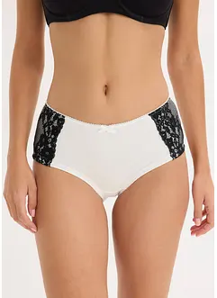 Truse med høy midje og økologisk bomull (4-pack), bonprix