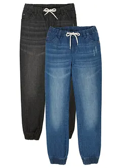 Regular Fit-pull on-jeans med bomull (2-pack), bonprix