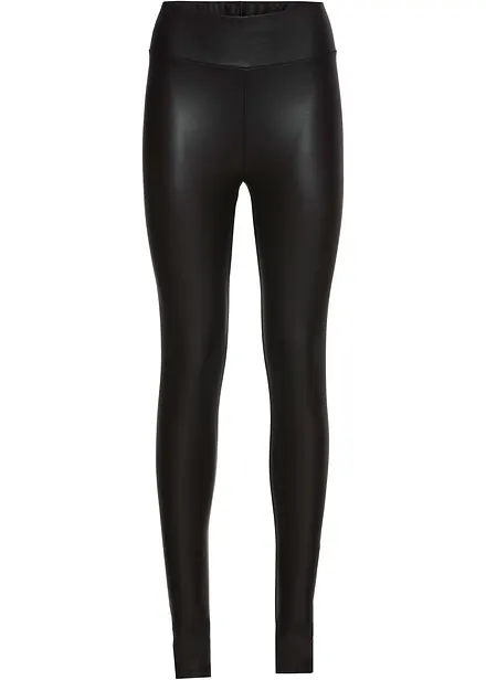 Leggings i imitert skinn med belegg
