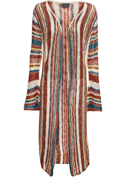 Strikkejakke med striper