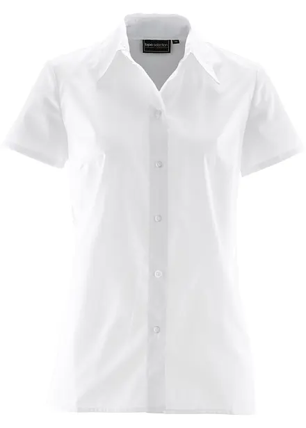 Kortermet bluse i poplin