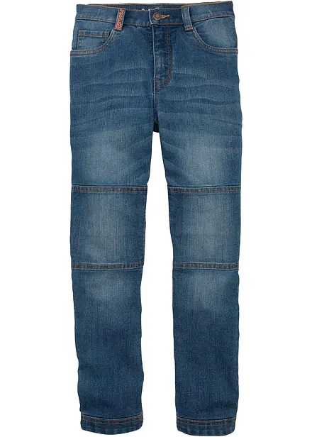 Regular Fit-Jeans med stretch og forsterkede knær, Straight