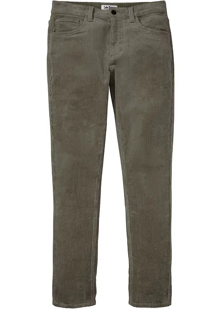 Slim Fit-kordfløyelsbukse med stretch og komfortsnitt