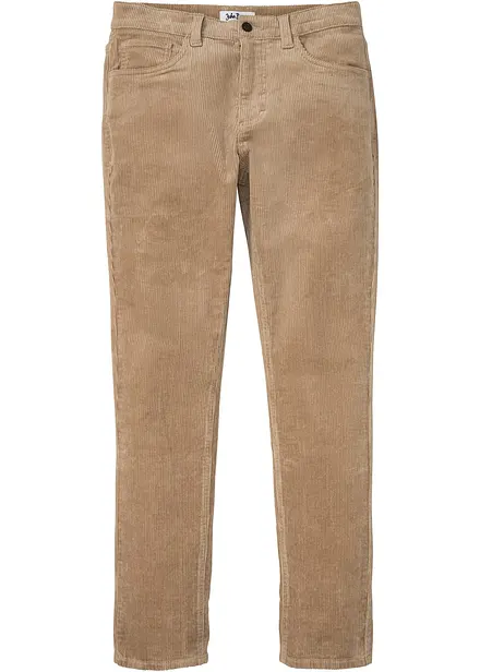 Slim Fit-kordfløyelsbukse med stretch og komfortsnitt