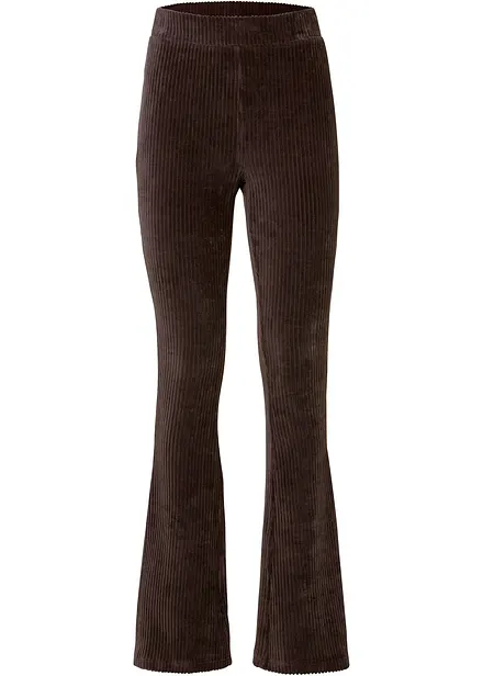Leggings med utsvingte ben av cord