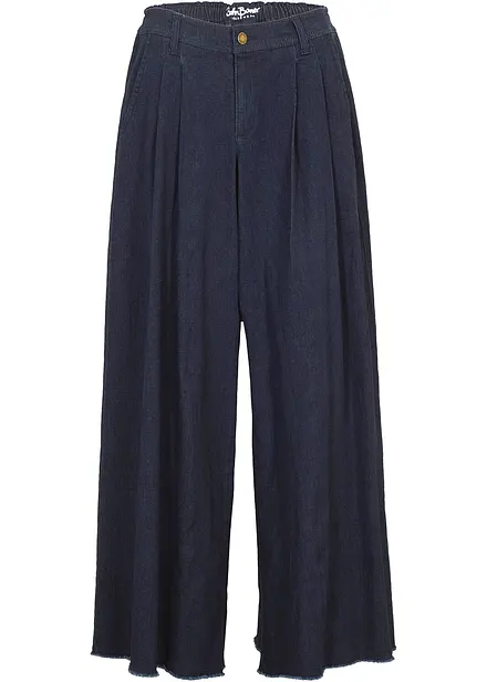 Wide Leg bukseskjørt i denim