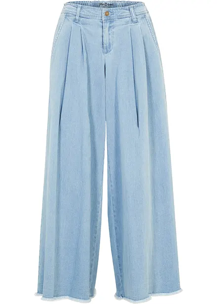 Wide Leg bukseskjørt i denim