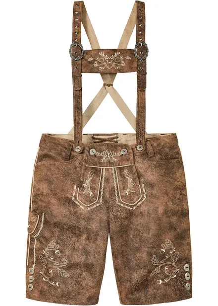Drakt-shorts av imitert skinn
