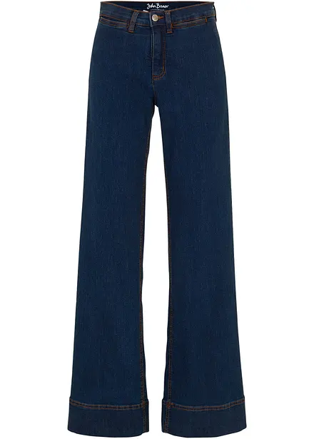 Wide Leg-jeans Mid Waist, Komfort-stretch