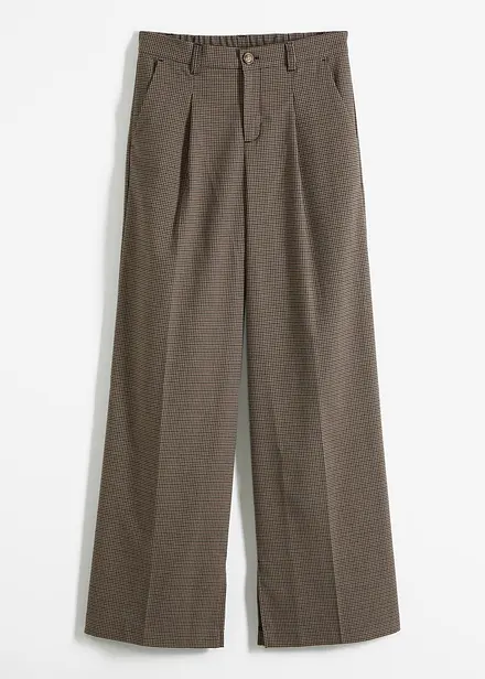 Bukse med legg, rutemønster og avtagbart kjede