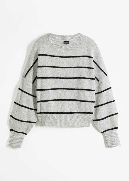 Oversized genser med stripem&oslash;nster