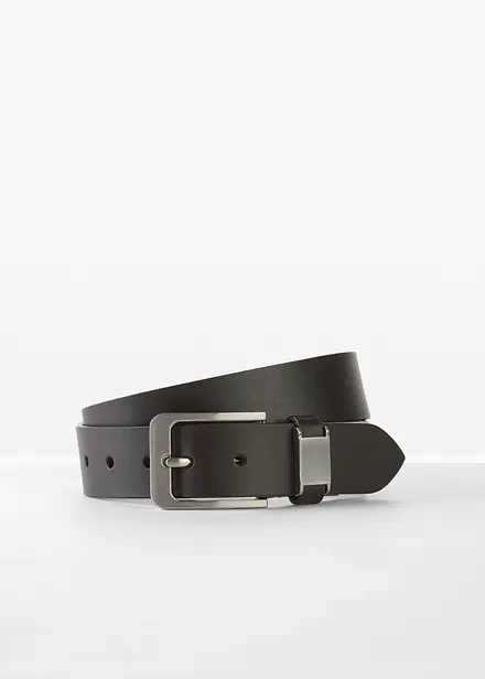 Skinnbelte med metalldetaljer