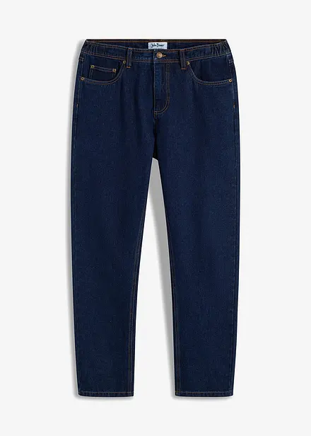 Classic Fit-jeans med linning som er elastisk i sidene, Straight
