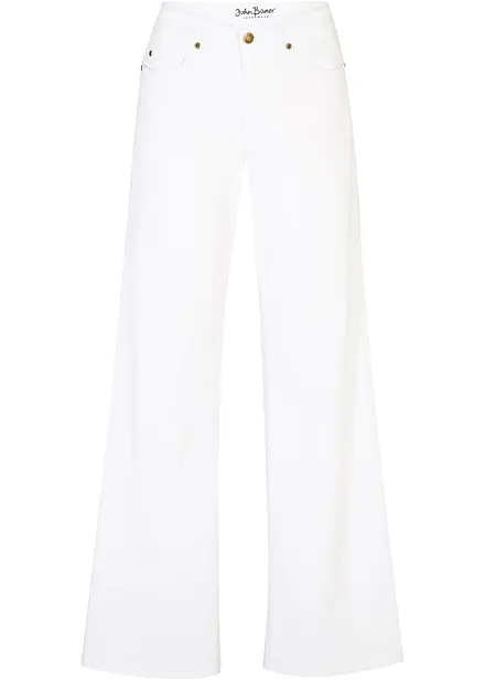 Wide Leg-jeans Mid Waist, Stretch