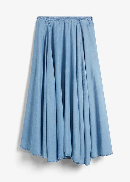 Denimskjørt, High Waist, komfortlinning