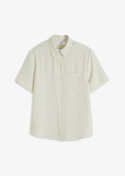 Kortermet bluse med brystlomme