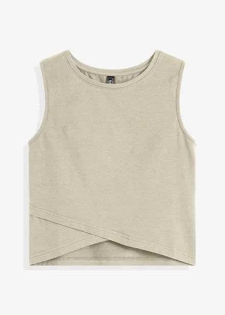 Cropped topp av myk bomullsmiks