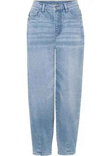 Barrel-Jeans, High Waist, økologisk bomull
