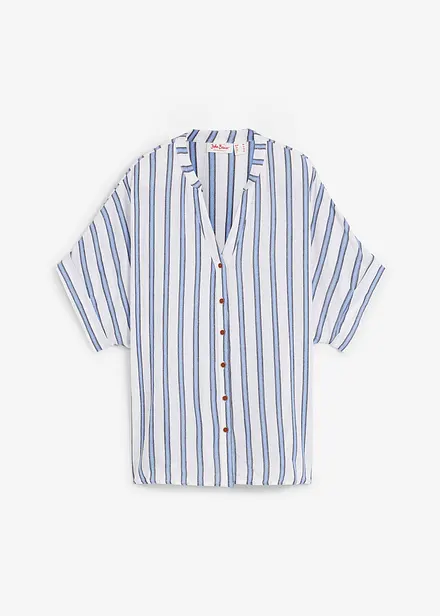 Crinkle bluse i lett viskose