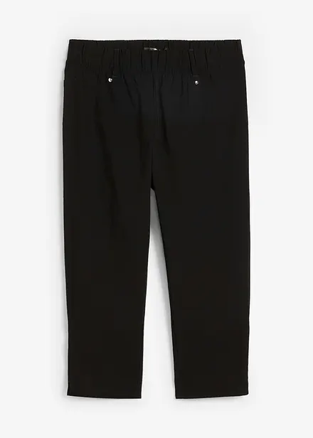 Capri-bukse med stretch og slip on-linning